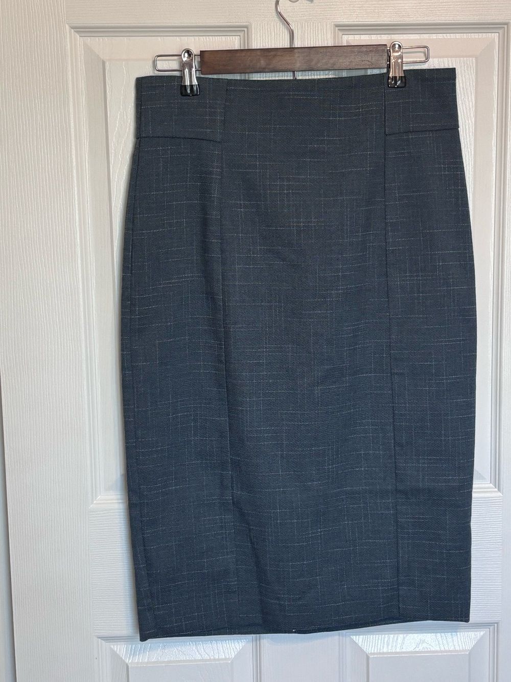 Ann Taylor Green Plaid Midi long Pencil Skirt Office Career Women’s Size 6